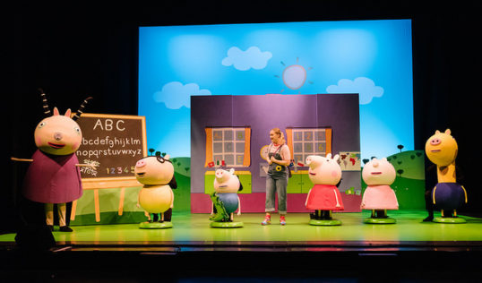 The cast of Peppa Pig's Adventure. Pic: Dan Tsantilis