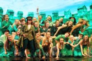 Clare Wootton (Emerald City Guard) and Ozians. Pic Beyond Broadway Productions