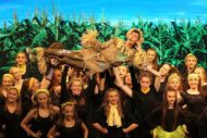 Matthew Steel (Scarecrow) and Crow Dancers. Pic: Beyond Broadway Productions