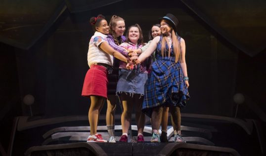 Rachelle Diedericks, Sarah Kate Howarth, Faye Christall, Lauren Jacobs and Katy Clayton in The Band. Pic Matt Crockett