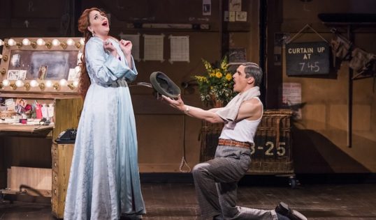 Stephanie Corley as Lilli Vanessi and Quirijn de Lang as Fred Graham. In the Opera North production of Kiss Me Kate. Pic Tristram Kenton xStephanie Corley as Lilli Vanessi and Quirijn de Lang as Fred Graham. In the Opera North production of Kiss Me Kate. Pic Tristram Kenton