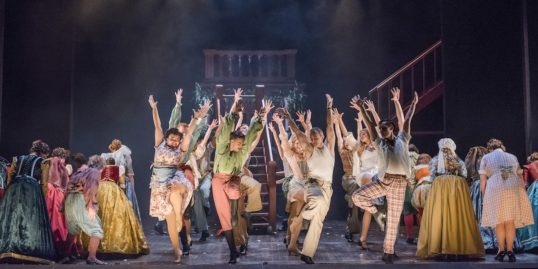 The company let rip with the hoofing in the Opera North production of Kiss Me Kate. Pic Tristram Kenton The company let rip with the hoofing in the Opera North production of Kiss Me Kate. Pic Tristram Kenton