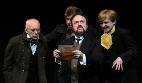 Some Kind of Theatre Twelfth Night EdFringe 2018 Chris Pearson, Gerry Kielty, Justin Skelton and James Sullivan. Pic SKO Theatre