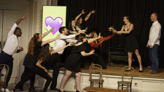 Arkle Theatre Company, EdFringe 2018 Laugh Out Lout (Cry Quietly). Andy Nicholls, Catriona Bone, Laura Jimenez, Steven Croall, Jana Huysentruyt, Abigail Sinclair, Jenny Tamplin, Bronagh Findlay, Emily Nash and Colin Povey. PicL Arkle Theatre Company