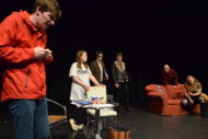 Andrew Weir, Hannah Barretto, Andrew Bilbie, Alan Scott, John Gerard Crossan, Catriona Bone. Pic: Glass Knuckles Nitro Glass Knuckles EdFringe 2018