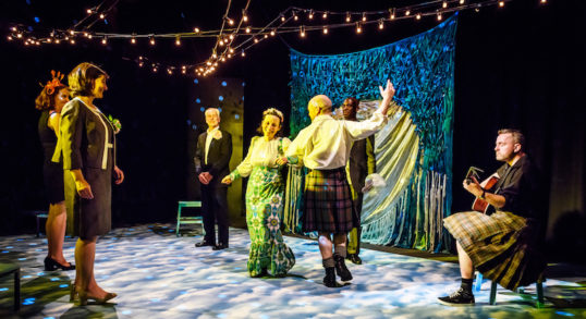 The cast of Handfast. Nutshell Theatre EdFringe 2018 Summerhall Pic: Alistair Kerr