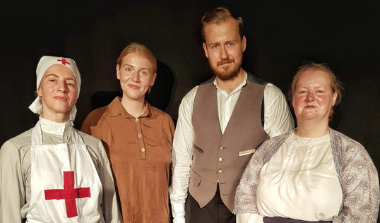 Danielle Farrow, Katie Stanway, Tamas Fazakas, Angela Milton. Pic: The WWI Wardrobe Project