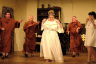 Gordon Braidwood, Ronnie Millar, John Somerville, Louise Fairnie, Iain Fraser, Mandy Black Pic Graham BellCambusdonald Royal from EdinburghPeople’s Theatre at Mayfield Salisbury Church