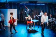 The Tumbling Lassie Edinburgh Studio Opera EdFringe 2018 Hannah Leggatt, Kirsty Norman, Angus Bruce-Gardyne, Erin McCrystal, Aine Cassidy, Luca Hlaing, Stuart Hope and Andrew McCroskie. Pic Andrew Perry