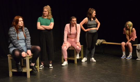 Sob Story Pretty Knickes EdFringe 2018 Lana Pheutan, Becky Niven, Niamh Kinane, Mhairi McCall, Sarah Dingwall. Pic Iain Davie