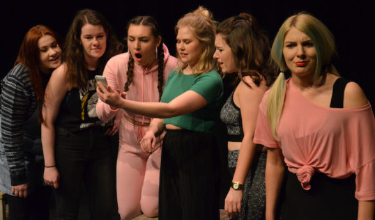 Sob Story Pretty Knickes EdFringe 2018 Lana Pheutan, Claire Docherty, Niamh Kinane, Becky Niven, Mhairi McCall, Sarah Dingwall. Pic Iain Davie