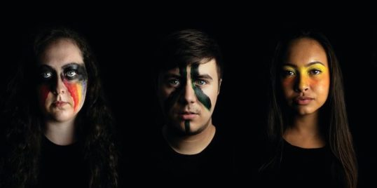 Laura Caban, Harry Jackson and Natalie Kelly. Antigone Amplify Time Productions EdFringe 2018