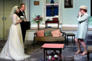 Plaza Suite Act 3 Georgia Smith as Mimsy Hubley, Derek Melon as Roy Hubley and Therese Gallagher as Norma Hubley