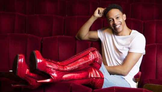 Callum Francis in the Kinky Boots. Pic: Darren Bell
