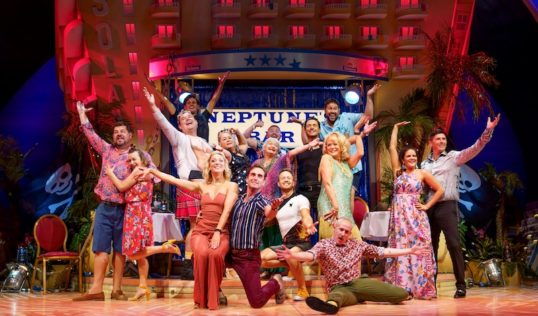 Sherrie Hewson as Joyce Temple-Savage and Company in Benidorm Live. Pic: Paul Coltas