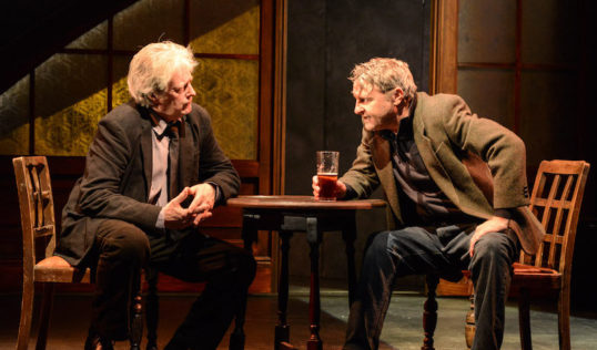 Charles Lawson as Rebus & his understudy Neil McKinven in the role of petty criminal Mordaunt. Pic: Robert Day
