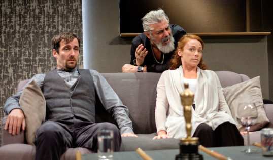 Robert Jack, Darrell D’Silva, Lucianne McEvoy in Ulster American. Photo by Sid Scott