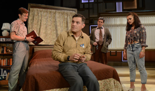 L-R Ed Speleers (Charlie), Mathew Horne (Raymond), Adam Lilley (Dr Marston) & Elizabeth Carter (Susan) Photo By Robert Day