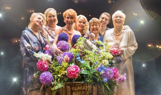 The main cast: Rebecca Storm, Fern Britton, Anna-Jane Casey, Sara Crowe, Ruth Madoc, Karen Dunbar and Denise Welch. Pic Calendar Girls