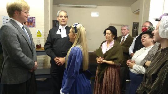 Leitheatre in rehearsal for Sunset Song. Pic: Lietheatre