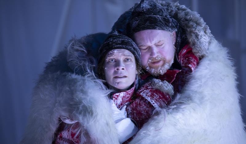Sarah Champion as Daisy and Mark Le Brocq as Harry King in Anthropocene. Scottish Opera 2019. Credit James Glossop.