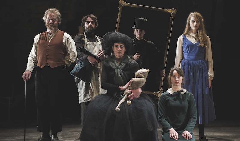 3. Sandra O’Malley, Miriam Needham, John Carty, Sean Elliott, Brian Devaney and Hilary Bowen-Walsh in Alice in Wonderland. Photo by Peter Martin