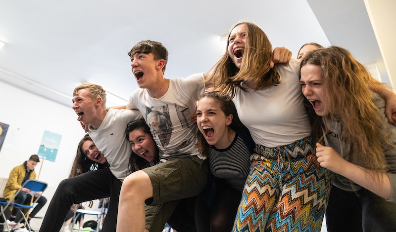 Teechers in rehearsal. Pic Aly Wight.