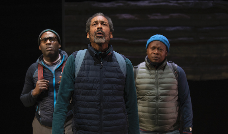 2. Patrick Regis, Ben Onwukwe and Tonderai Munyevu in Black Men Walking. Photo by Ellie Kurttz
