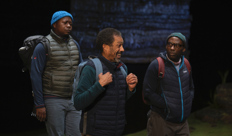 3. Tonderai Munyevu, Ben Onwukwe and Patrick Regisin in Black Men Walking. Photo by Ellie Kurttz