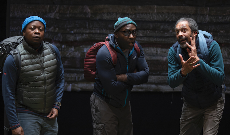 4. Tonderai Munyevu, Patrick Regis and Ben Onwukwe in Black Men Walking. Photo by Ellie Kurttz