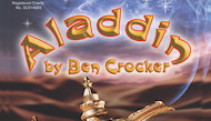 Magic Aladdin’s Genie lamp on a desert