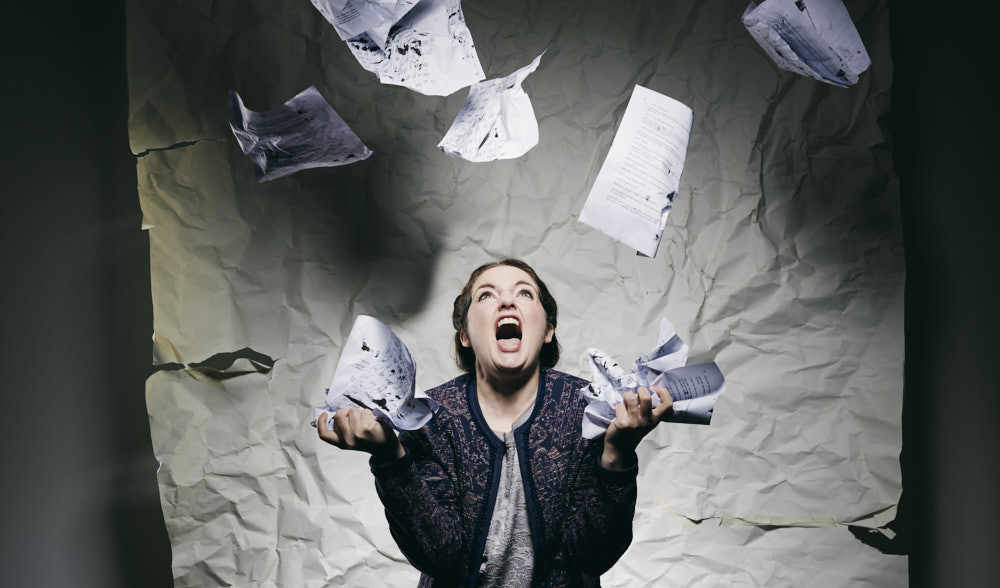 Kirsty Eila McIntyre in The Real William Shakespeare… As Told By Christopher Marlowe by Matchmaker Theatre Productions Photograph by Peter Dibdin